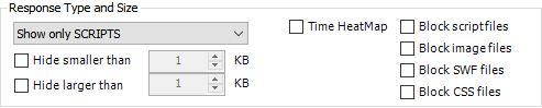 监控面板-Filters-Response Type and Size